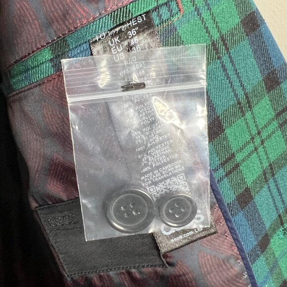 ASOS Green and Blue Plaid Blazer - Picture 4 of 7